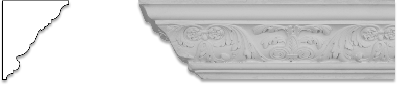 Coving_Floral cornice plaster moulding